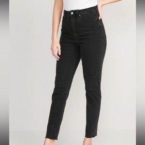High rise straight jeans